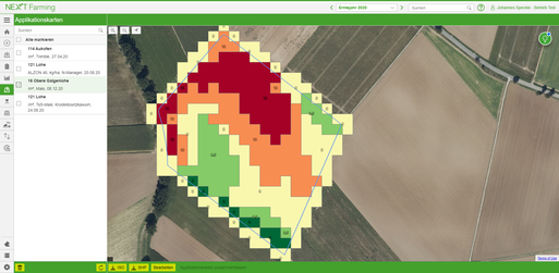 NEXT Farming Applikationskarte
